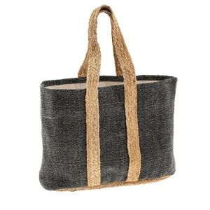 Indaba Breeze Market Tote charcoal gray Jute large